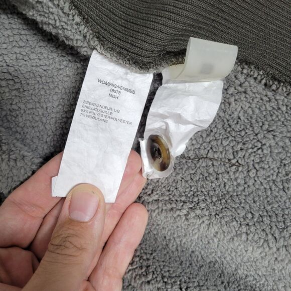 Woolrich Vest Womens Size Large Gray Button Front Fleece Lined Fall Cold Preppy - Picture 14 of 16